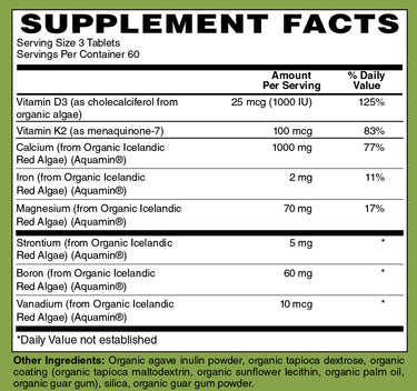 Certified Organic Whole Food Plant Calcium